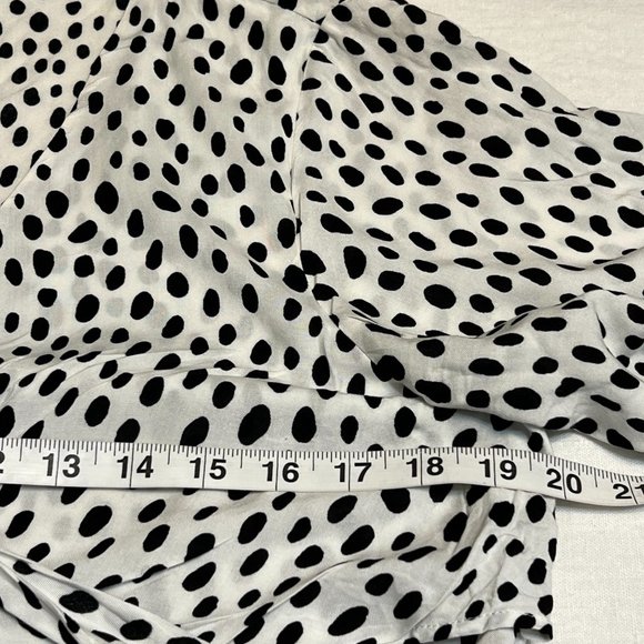 Zara Women's Dress Polka Dot Tie Waist Knee Length Size L Short Sleeve Viscose - Picture 6 of 9